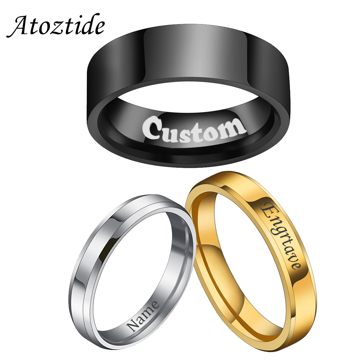Coupling 8Mm - Atoztide 4/6/8mm personalisierte Gravur Name Datum