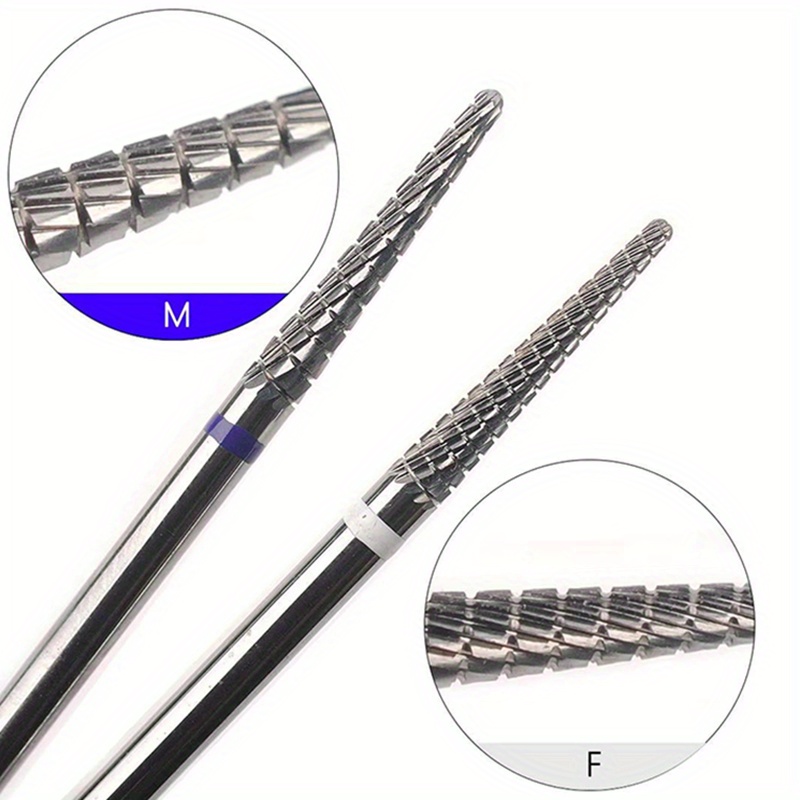 Carbide End Mill - 1/2Pcs Hartmetall Häutchen Sauber Nagel Bit