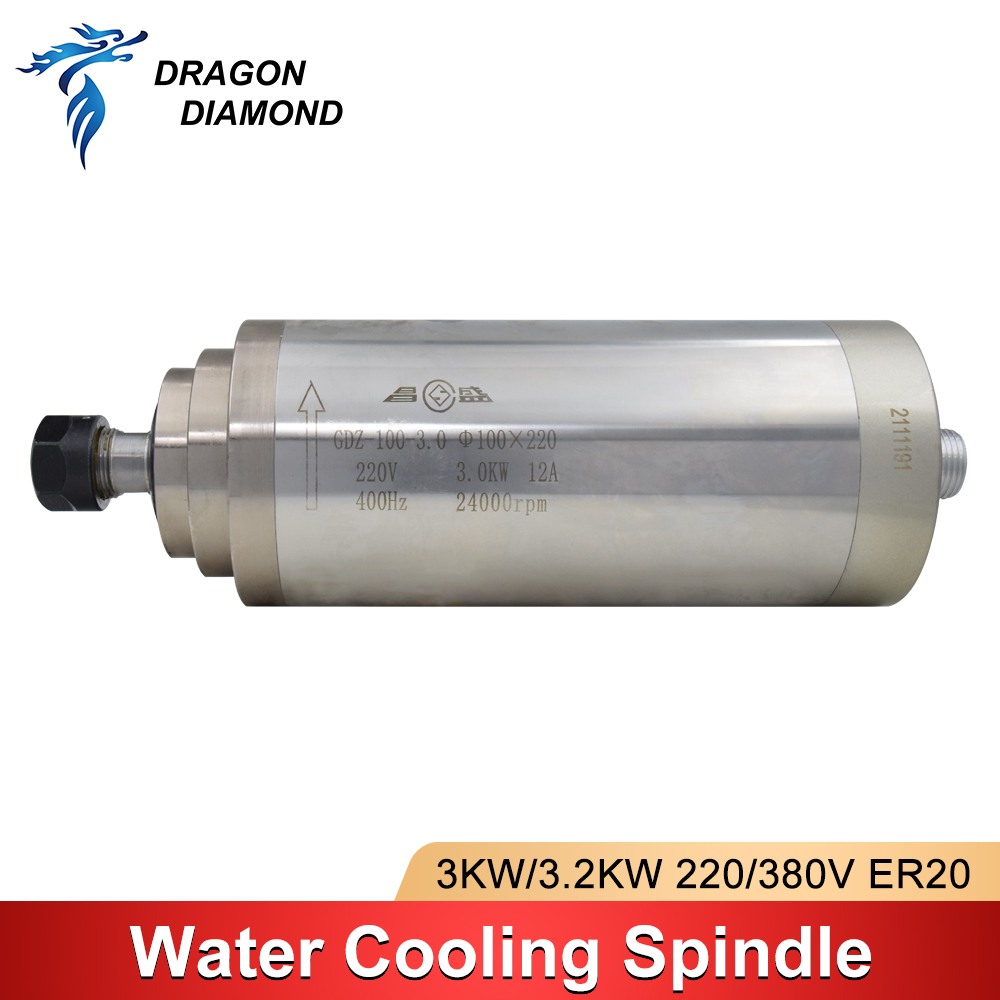 Water Cooled Spindle - 3KW Wasserkühlung Gekühlte Spindelmotor Kit Spannzange