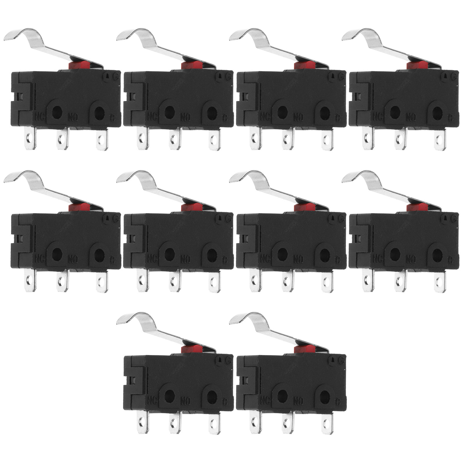 Limit Switch - 10 Stück Endschalter mit Hebelarm, Mikroschalter,