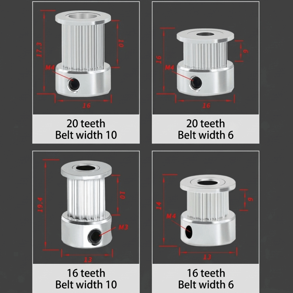 16T 20T GT2 Zahnriemen-Riemens – Gt2 Pulley Bewertung und Preis