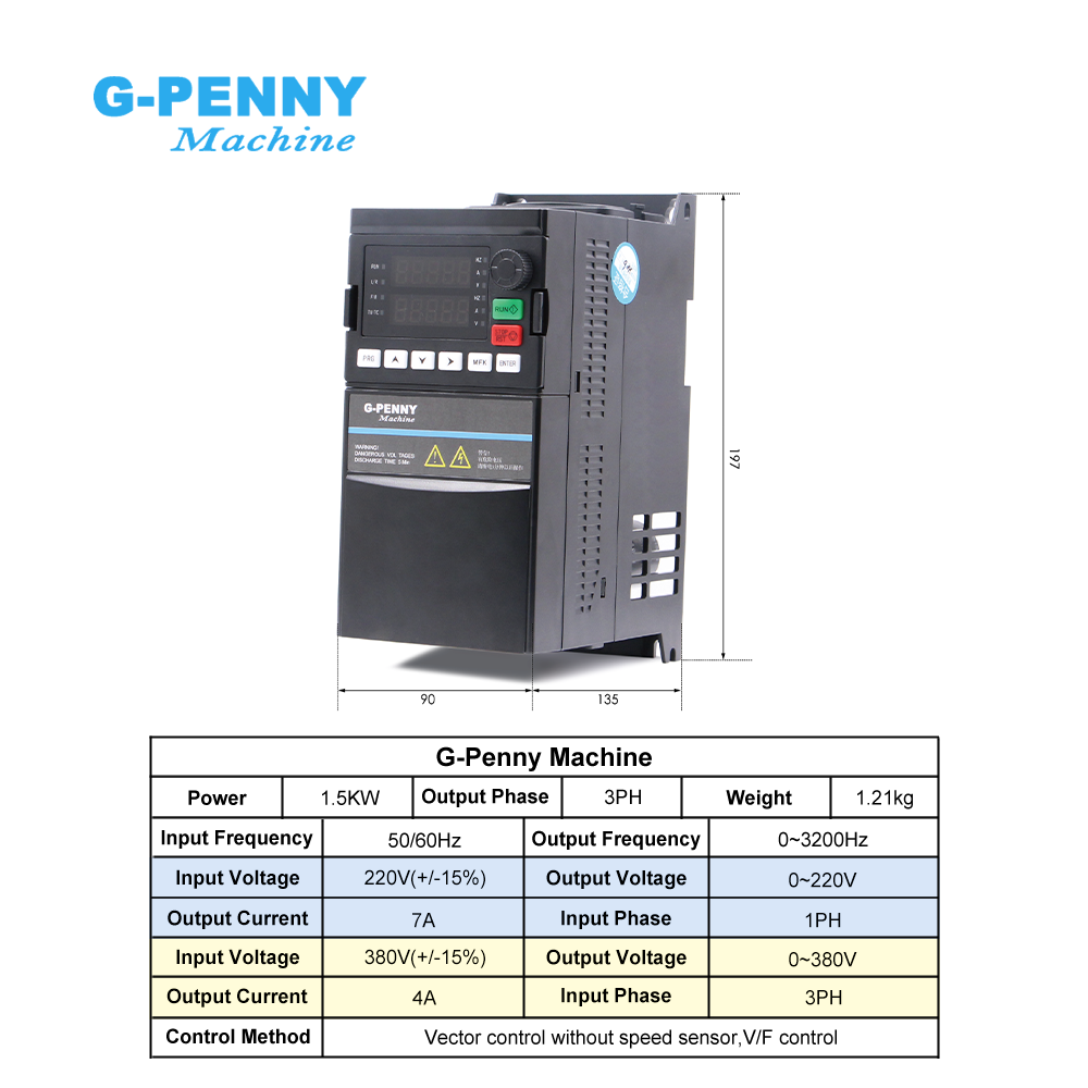 G-Penny CNC 1,5KW ER16 65mm 4- – Water Cooled Spindle Bewertung und Preis